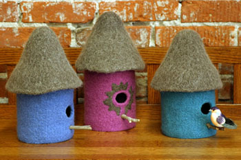Felt Birdhouses - Click Image to Close
