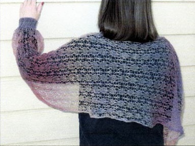 Stripes and Lace Shrug