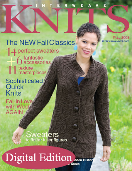 Interweave Knits Fall 2008 Magazine Single Issue - Click Image to Close