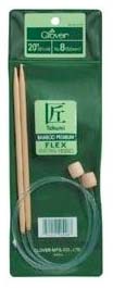 Clover No. 9 Bamboo Premium Flex Knitting Needles 20" - Click Image to Close